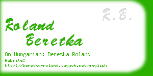 roland beretka business card